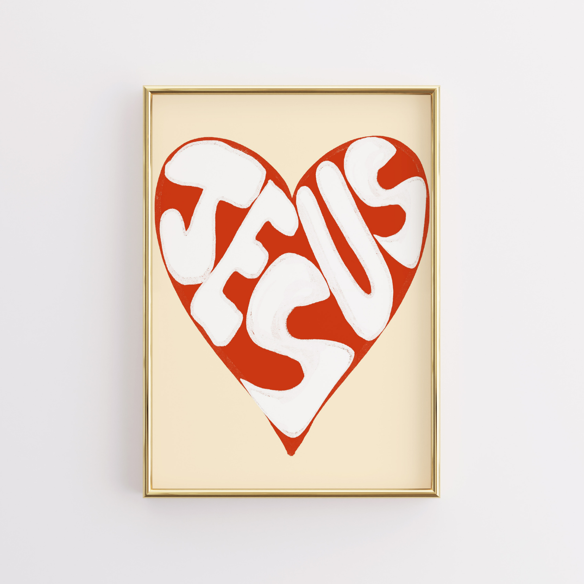 Stampa d'amore di Gesù - Arte murale cristiana audace