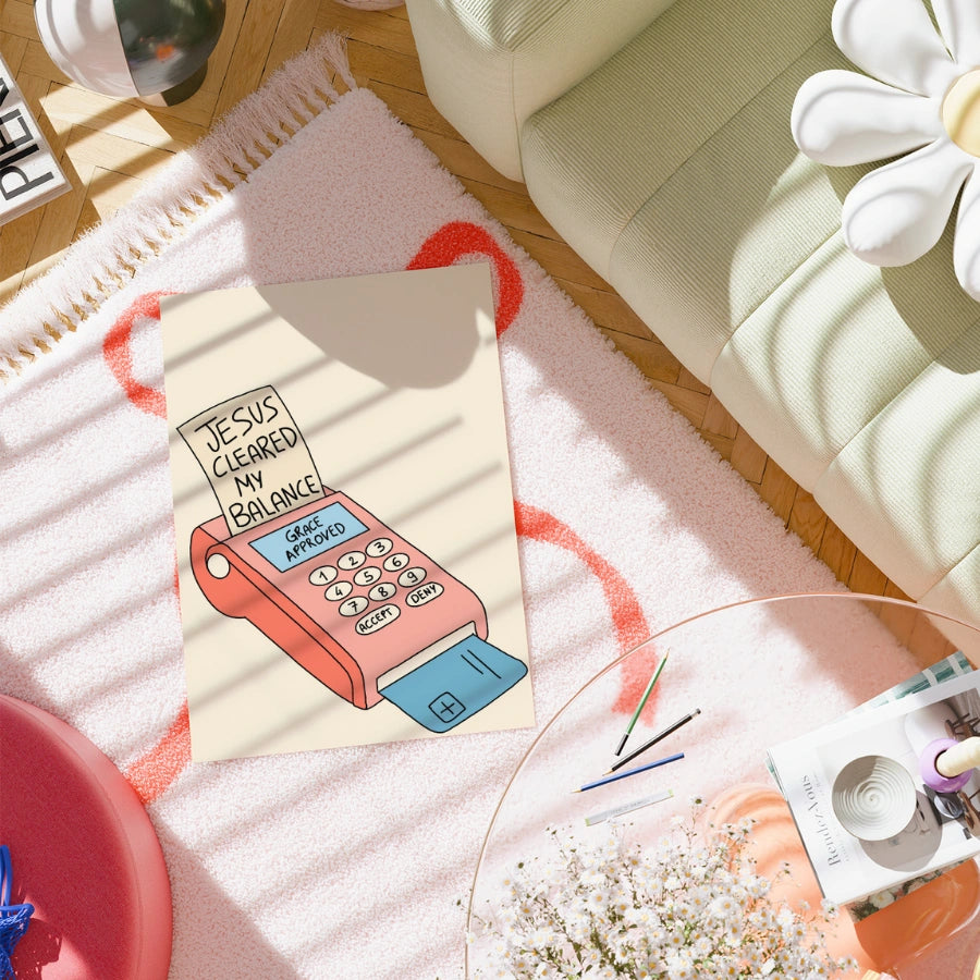 Gesù ha liberato il mio equilibrio - Stampa murale divertente cristiana