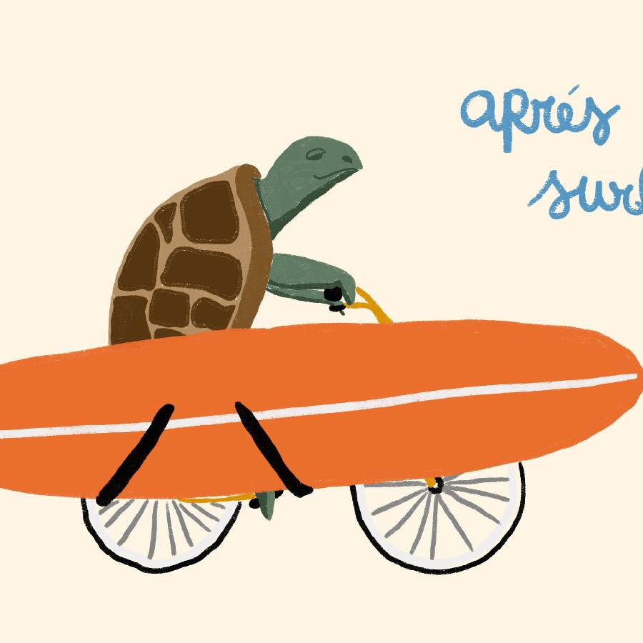 Stampa Après Surf – Divertente decorazione da parete costiera