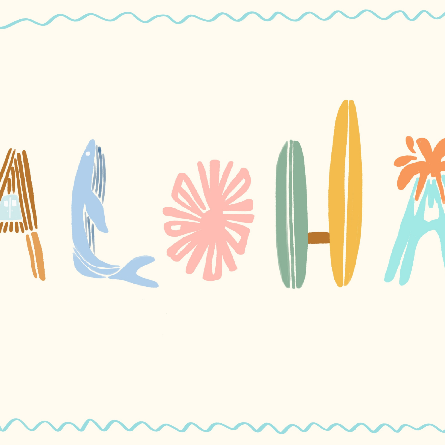 Aloha Wall Art – Stampa estiva tropicale