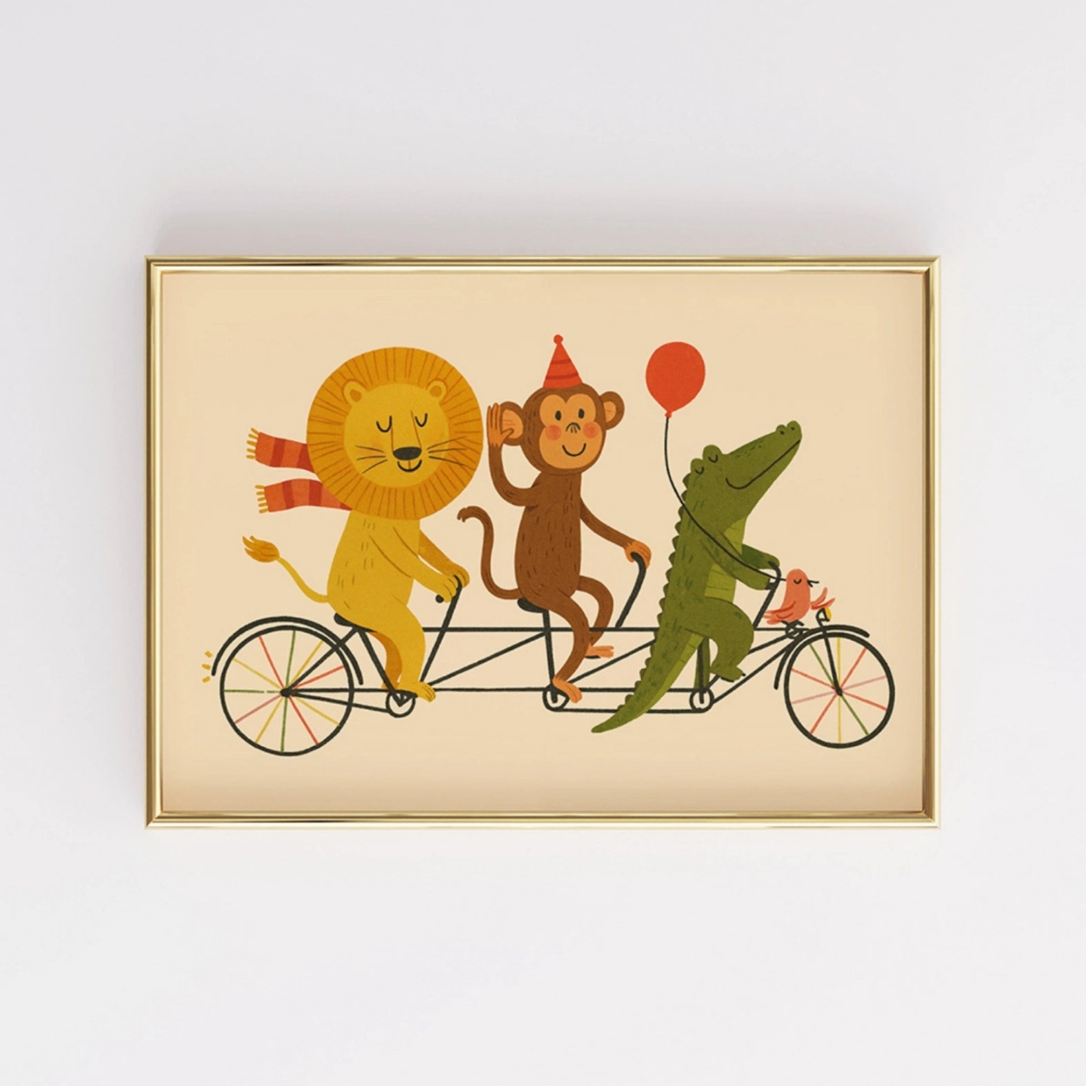 Giro in bicicletta tra amici animali