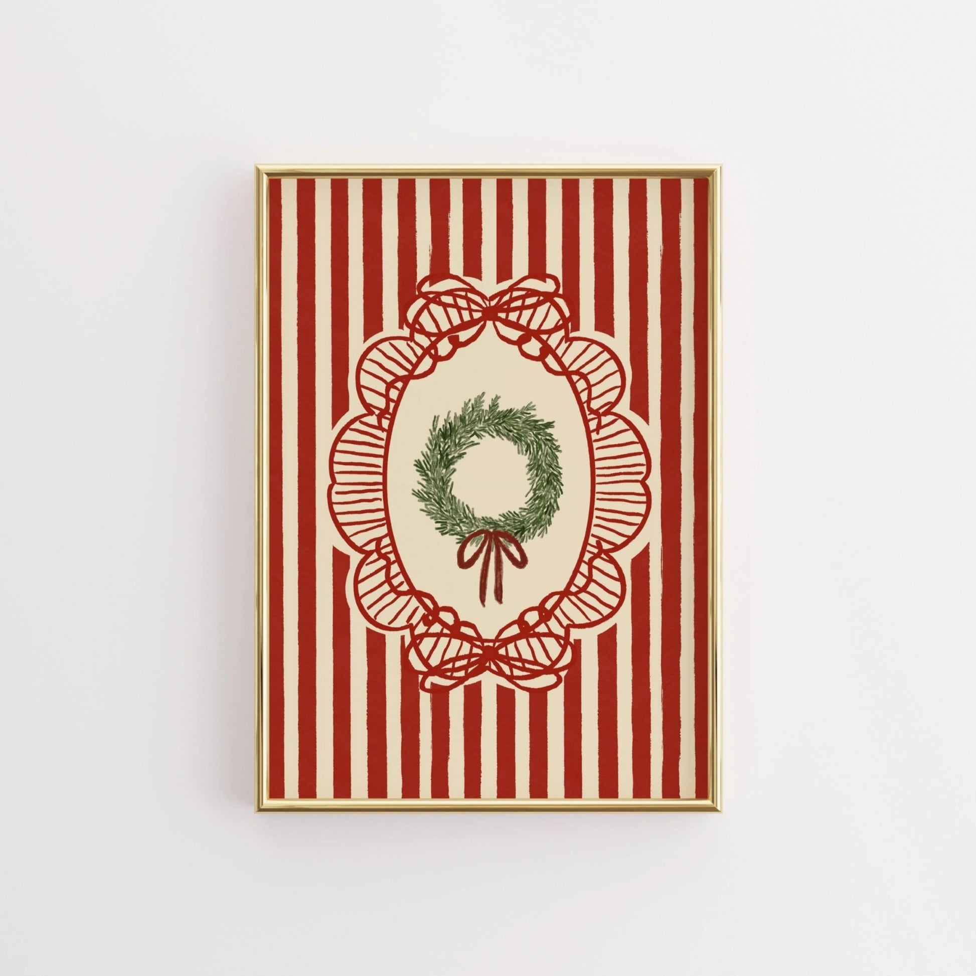 Stampa natalizia con vischio