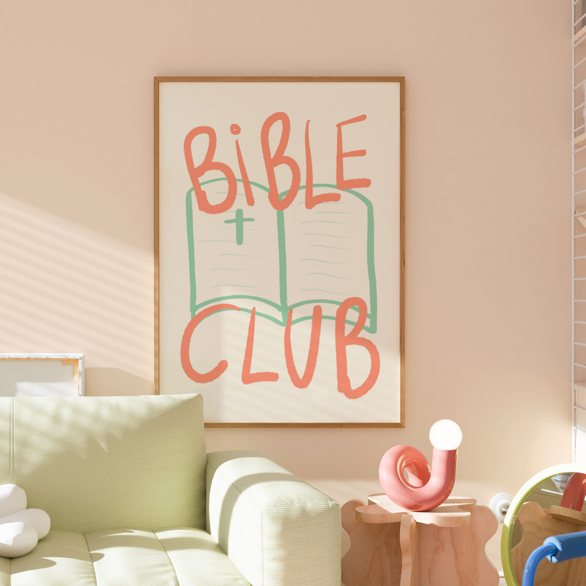 Stampa del Bible Club – Graziosa arte murale cristiana