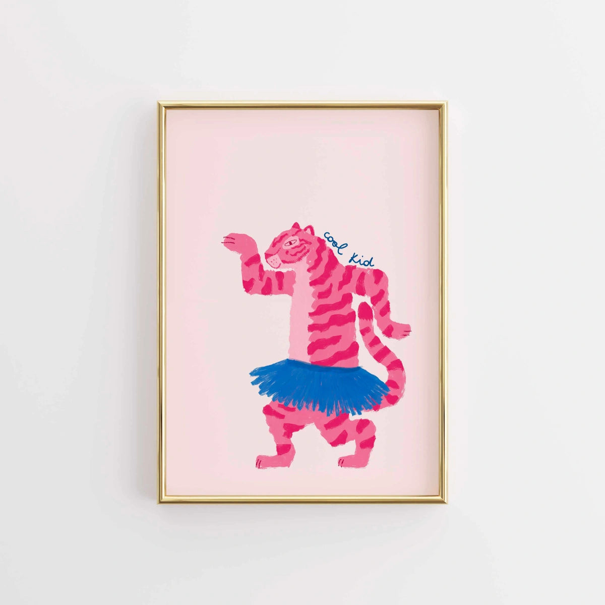 Cool Kid Tiger Wall Art – Stampa divertente e massimalista