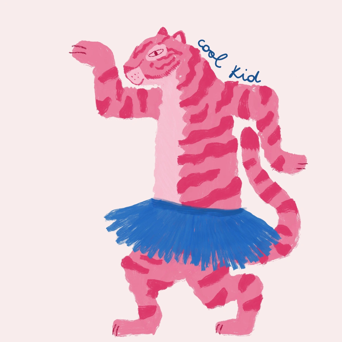 Cool Kid Tiger Wall Art – Stampa divertente e massimalista