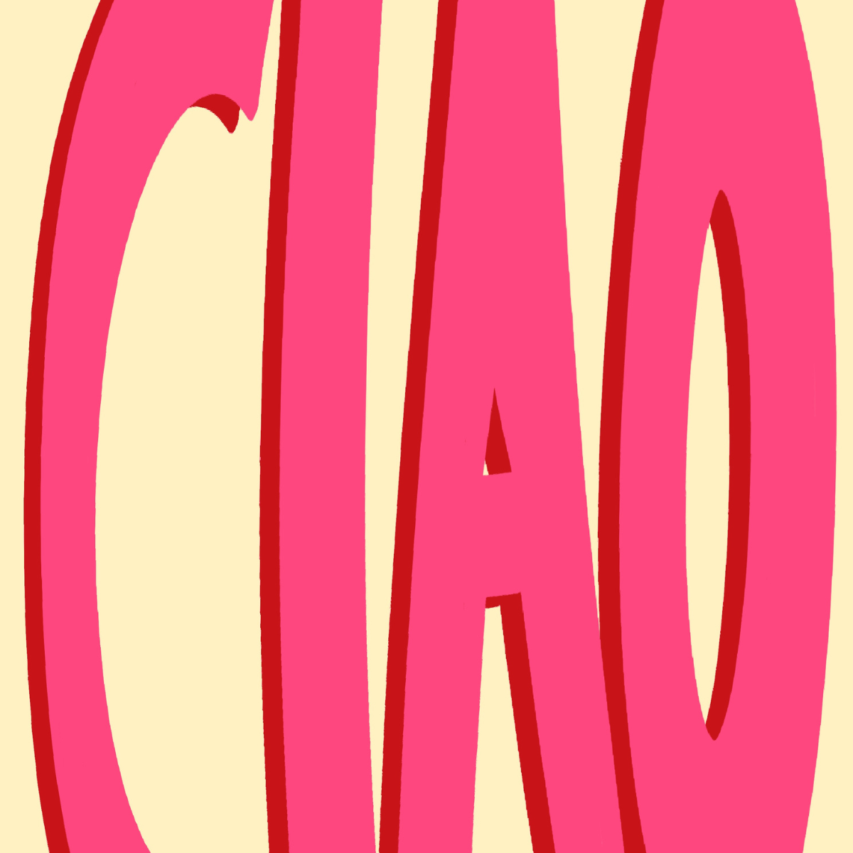 Ciao Wall Art – Poster italiano audace