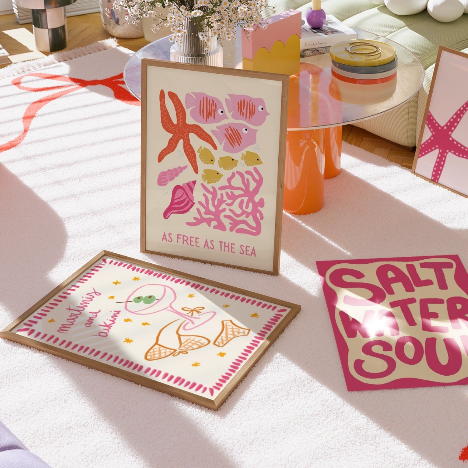 Poster costieri rosa