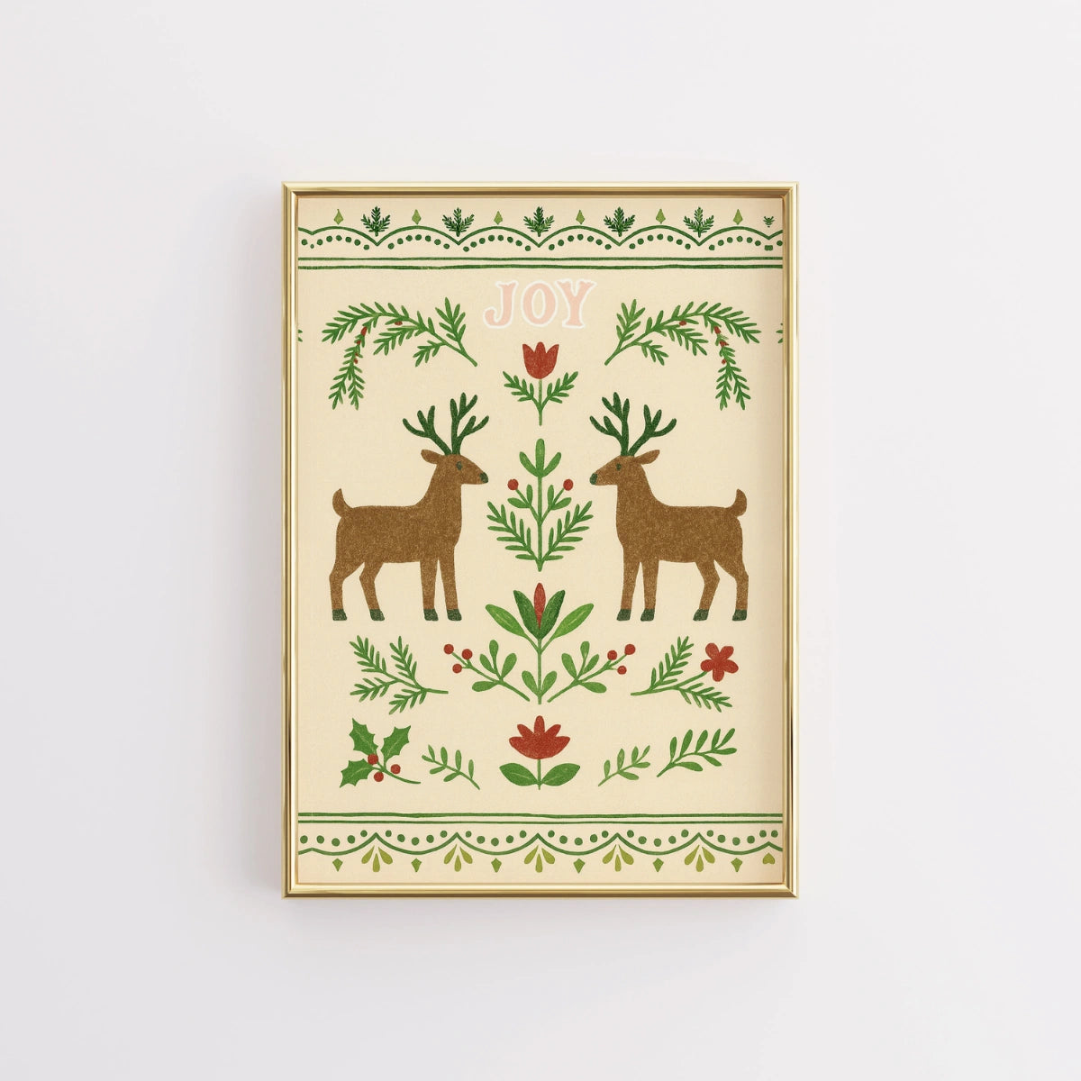 Stampa natalizia Joy Reindeer