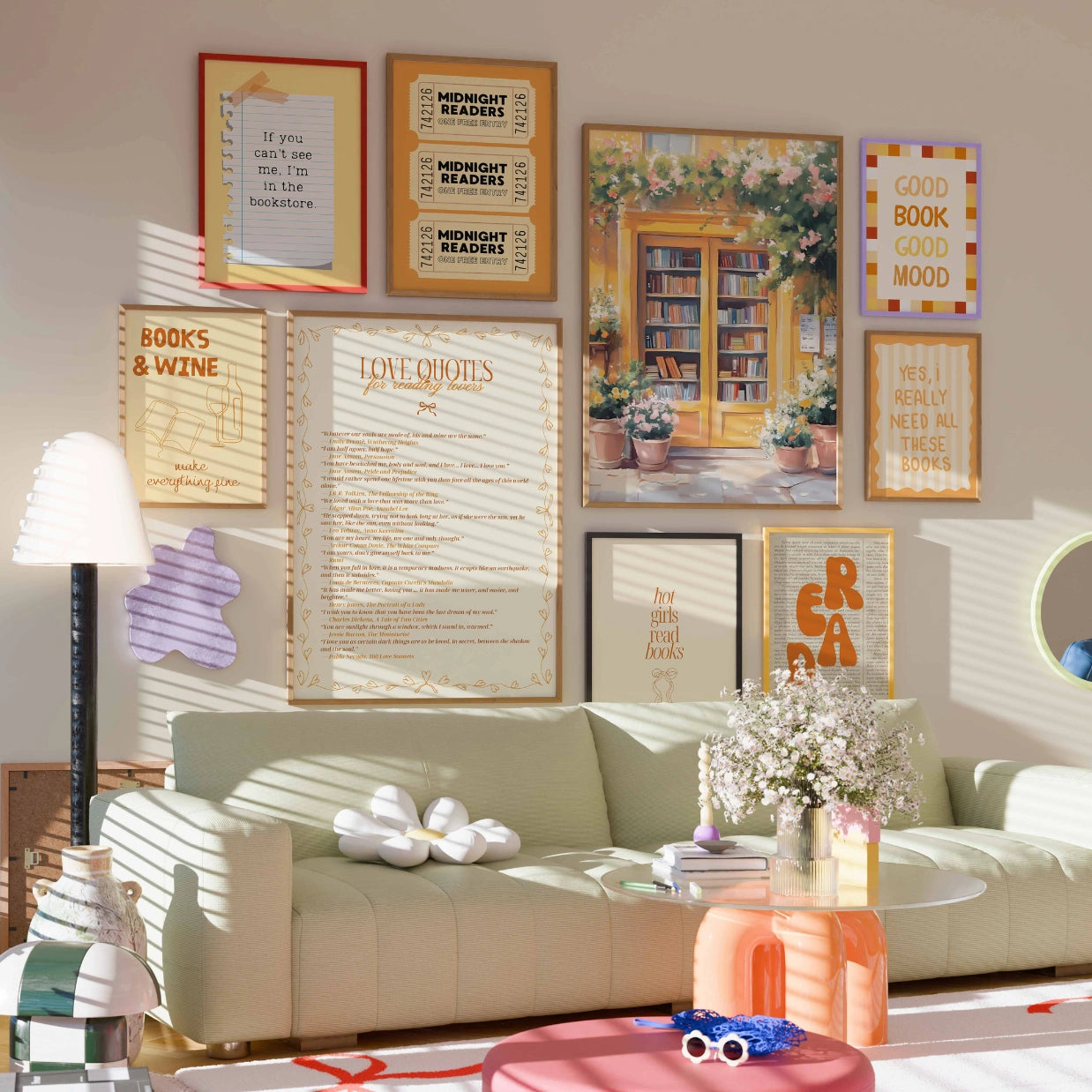 Decorazioni gialle fatte a mano, oltre 100 stampe