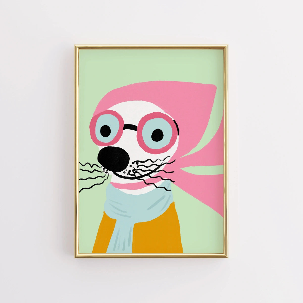 Hipster Seal Wall Art - Poster di animali divertenti