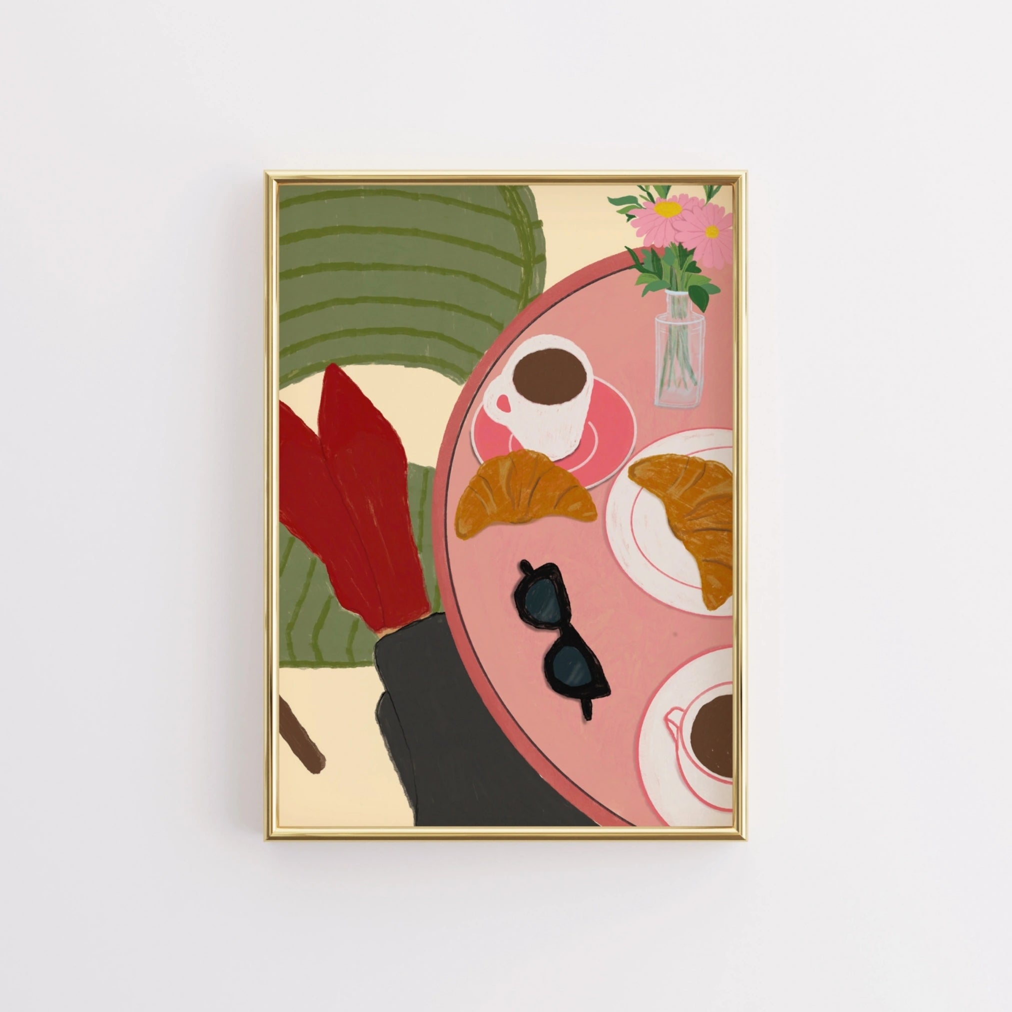 Decorazione murale per la tavola da pranzo italiana – Stampa di pasta, vino e cucina