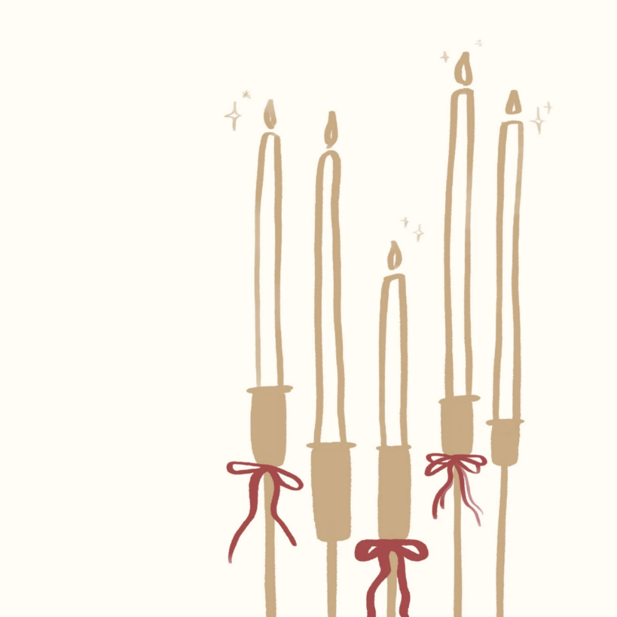 Decorazione murale con candele natalizie