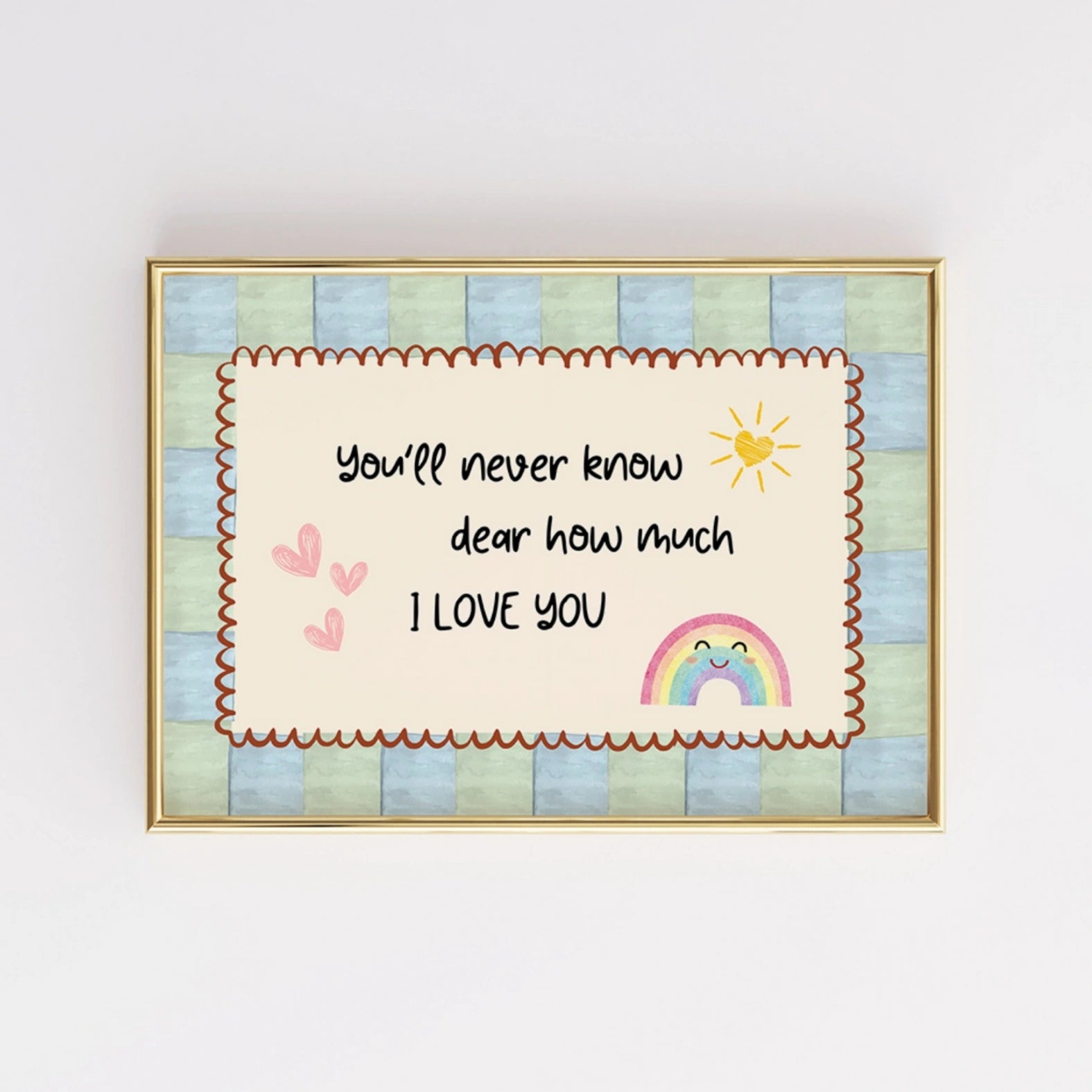 Graziosa decorazione murale arcobaleno