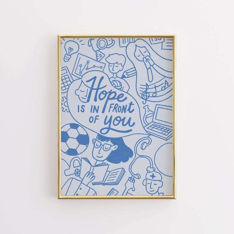 La speranza è di fronte a te - Stampa motivazionale cristiana