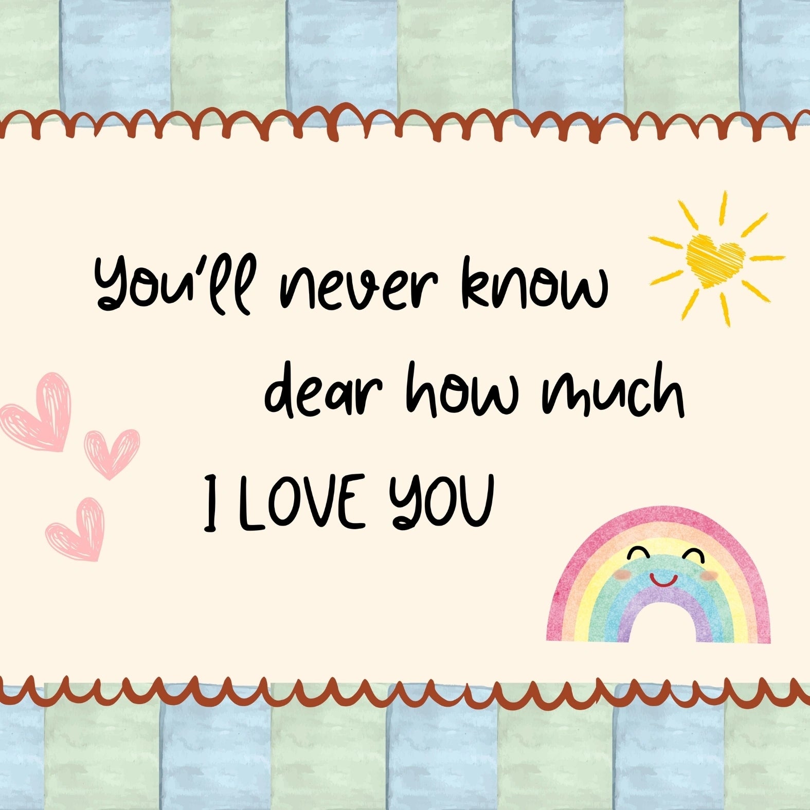 Graziosa decorazione murale arcobaleno