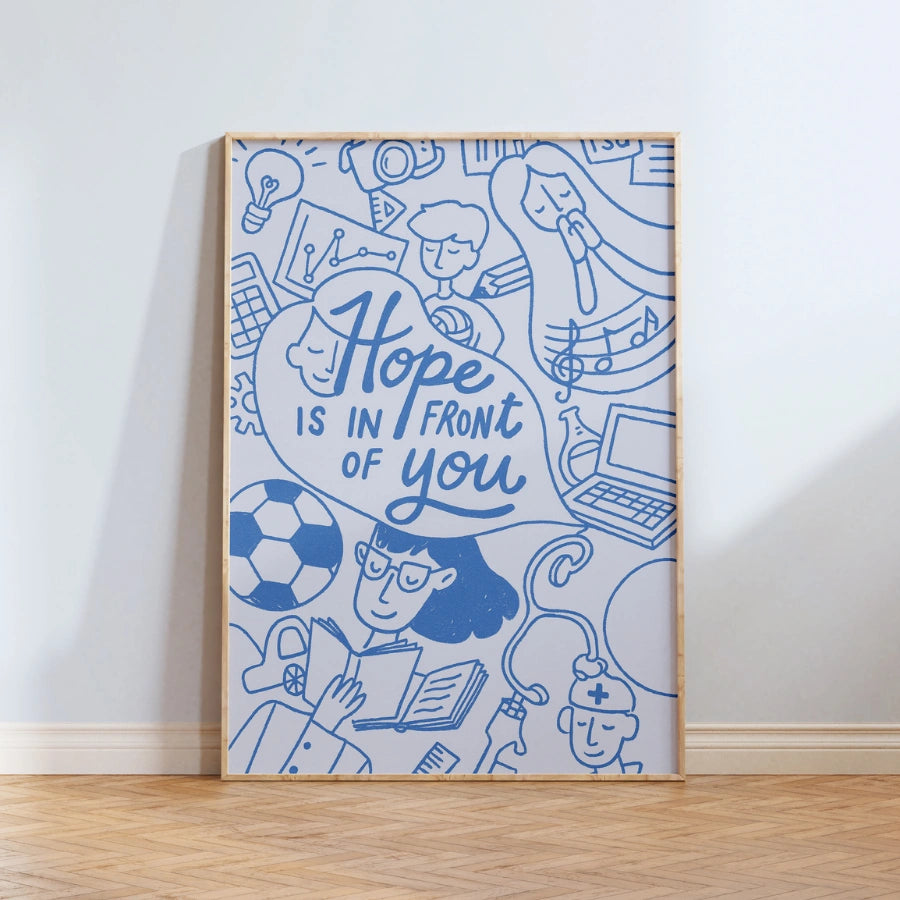 La speranza è di fronte a te - Stampa motivazionale cristiana