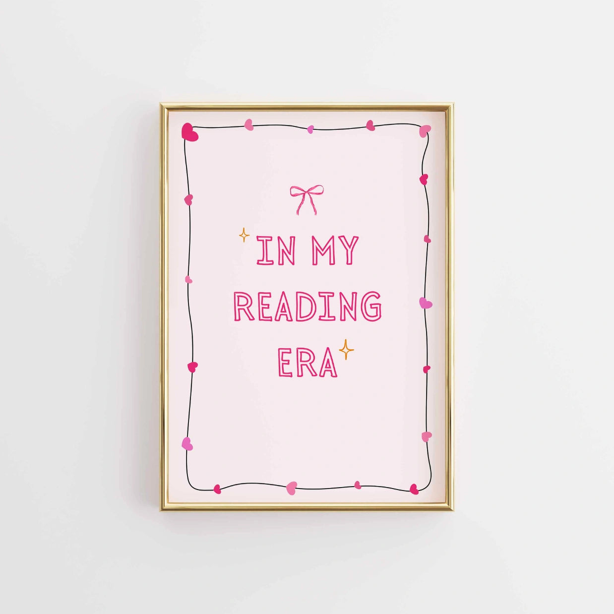 Nella mia era di lettura - Stampa preppy rosa