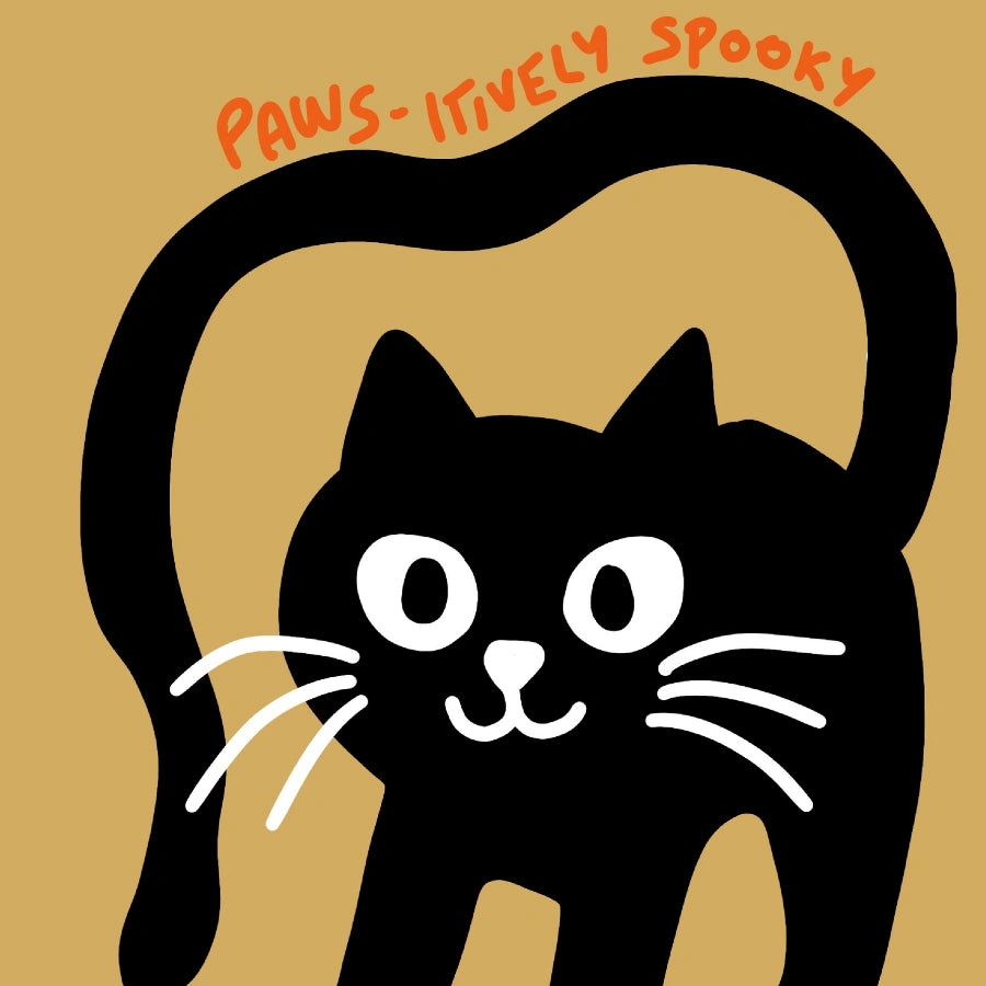 Decorazione murale di Halloween con gatto nero: stampa spaventosamente spaventosa