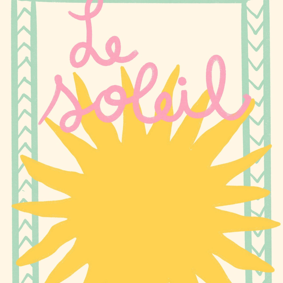 Stampa Le Soleil – Arte murale con sole estivo francese