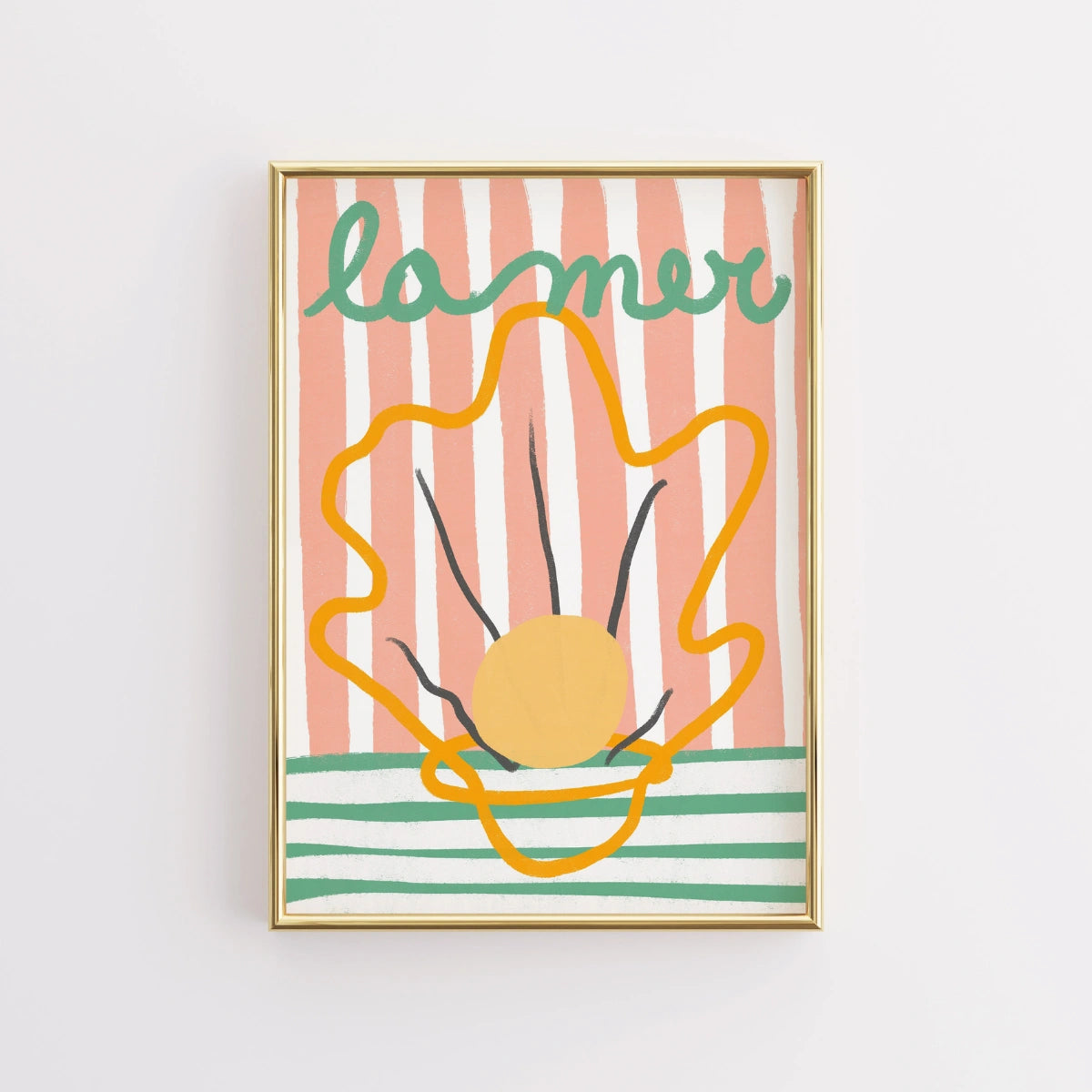 Stampa La Mer – Arte murale con conchiglie costiere francesi