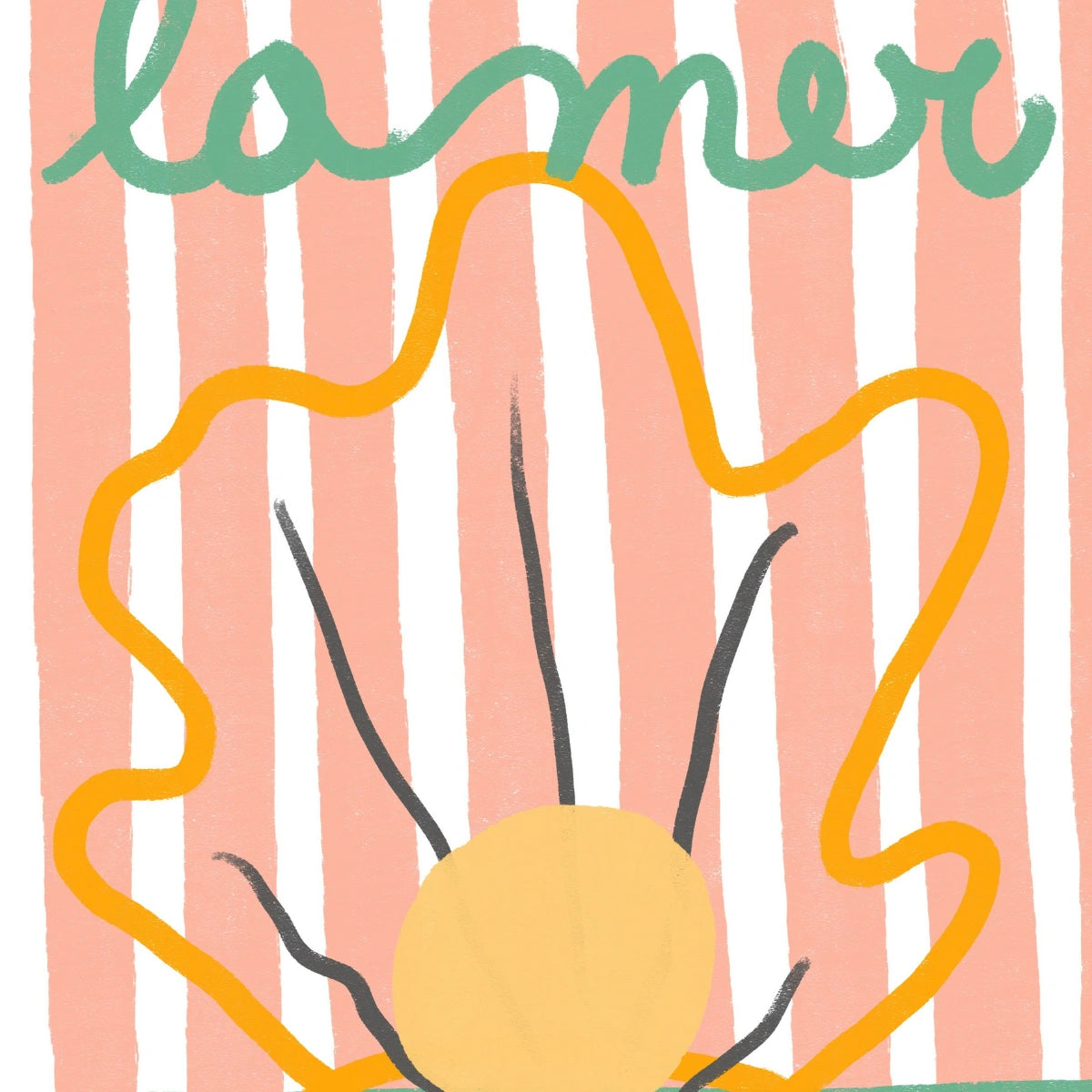 Stampa La Mer – Arte murale con conchiglie costiere francesi