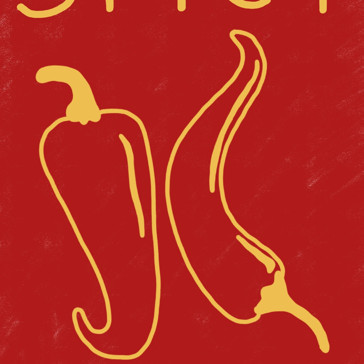 Arte murale per cucina piccante – Stampa tipografica audace