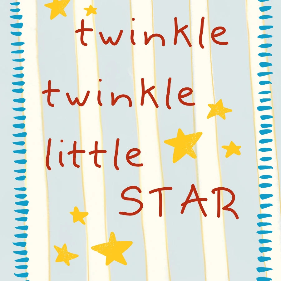Twinkle Twinkle Little Star Wall Art - Poster con citazione per la cameretta dei bambini