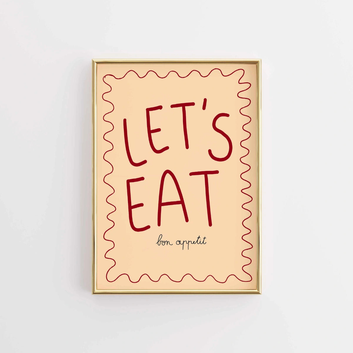 Let's Eat Kitchen Wall Art – Stampa tipografica giocosa