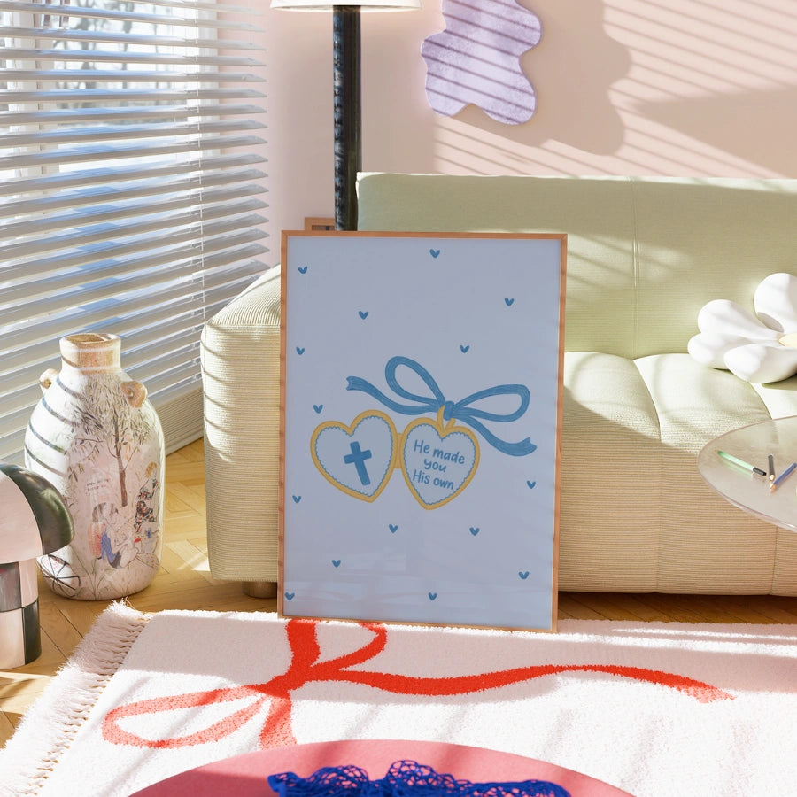 Ti ha reso la sua opera d'arte murale – Poster con citazione ispirata alla Bibbia