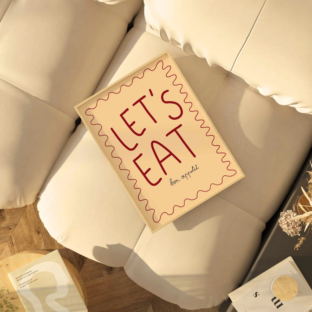 Let's Eat Kitchen Wall Art – Stampa tipografica giocosa