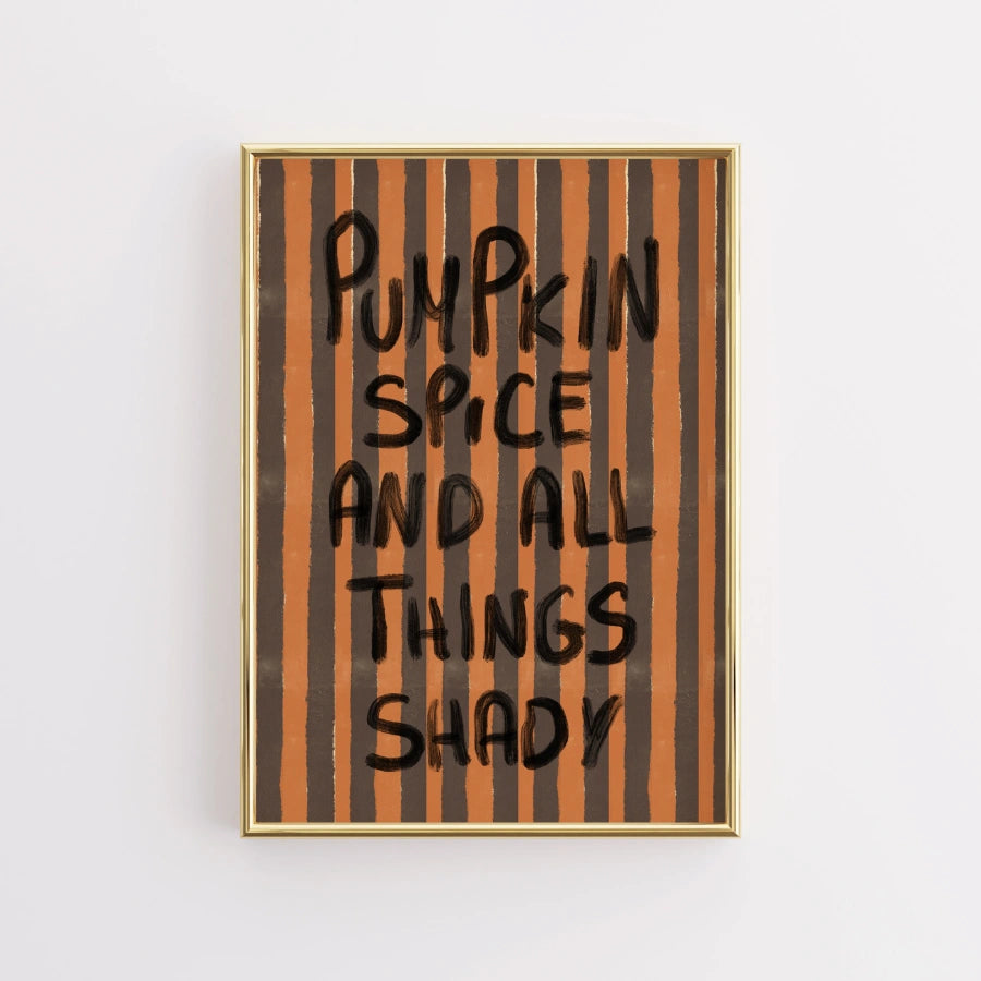 Zucca, spezie e tutto ciò che è losco - Divertente stampa di Halloween