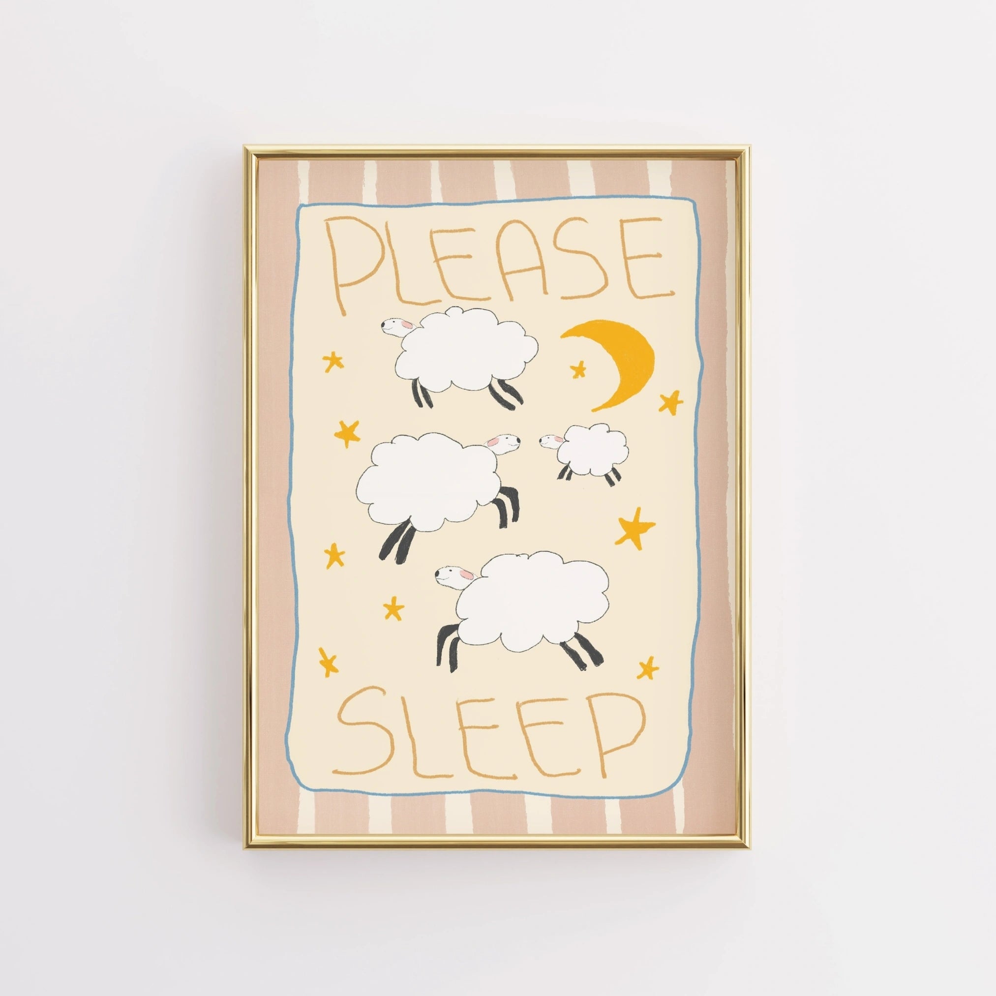 Please Sleep Wall Art – Poster per la cameretta delle pecore