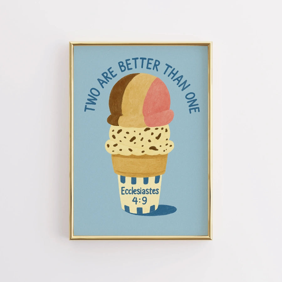 Due sono meglio di uno - Poster con versetto della Bibbia