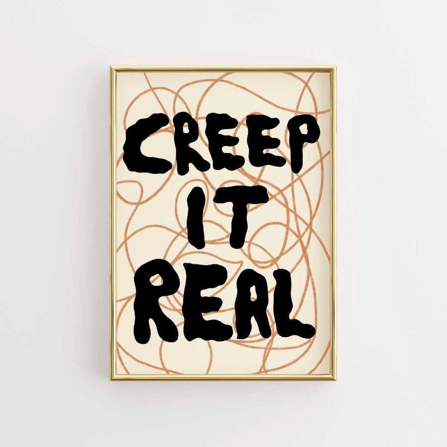 Creep It Real Wall Art – Stampa con citazione divertente di Halloween