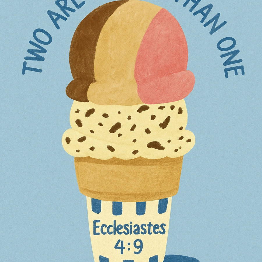 Due sono meglio di uno - Poster con versetto della Bibbia