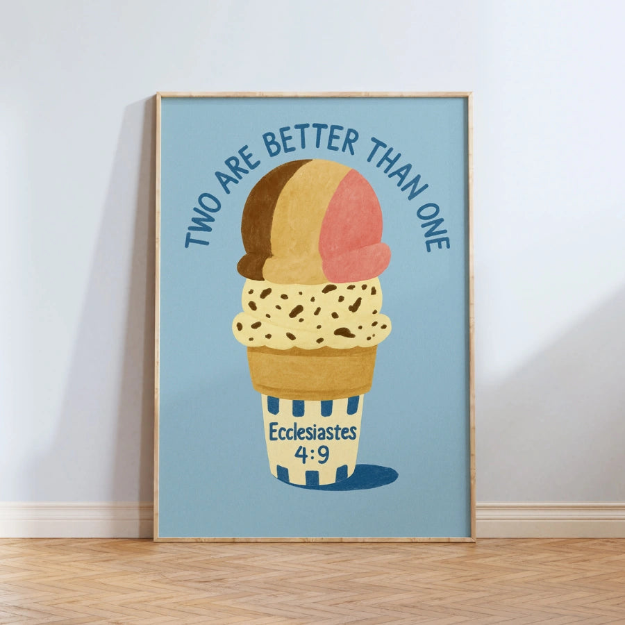 Due sono meglio di uno - Poster con versetto della Bibbia