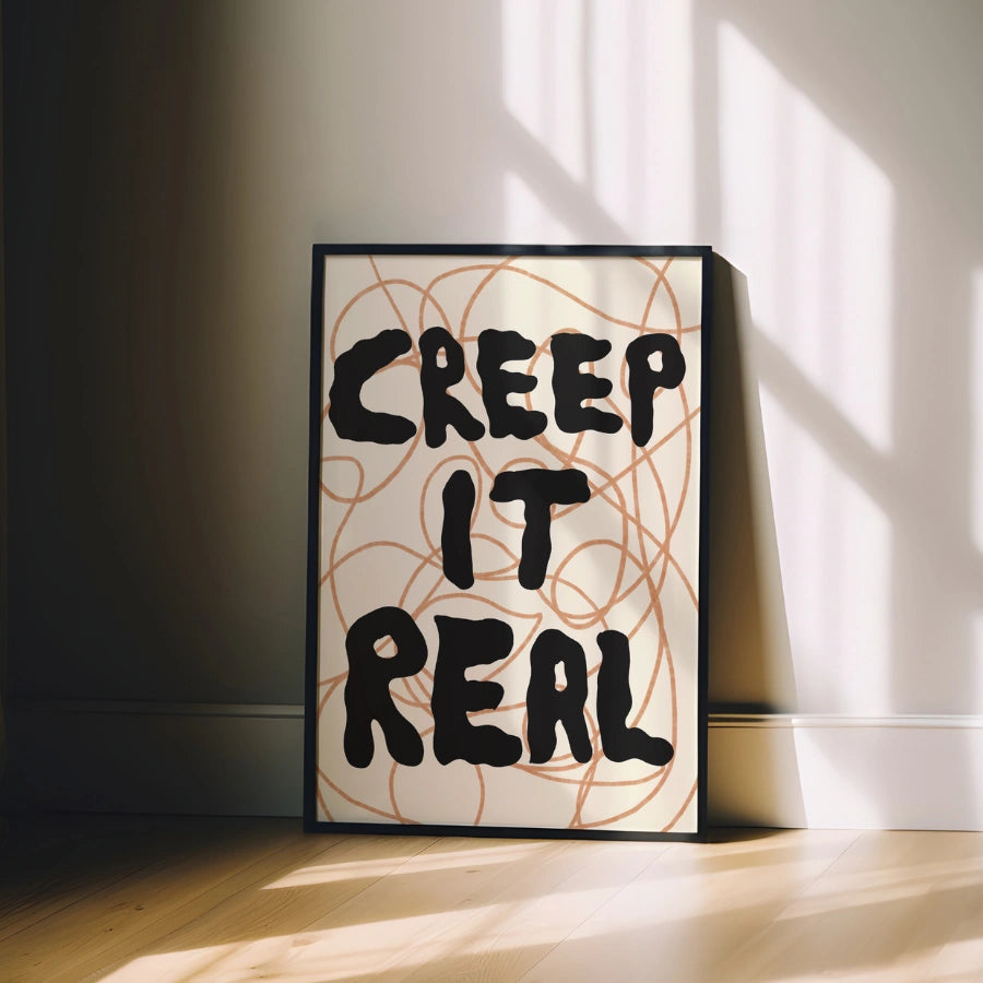 Creep It Real Wall Art – Stampa con citazione divertente di Halloween