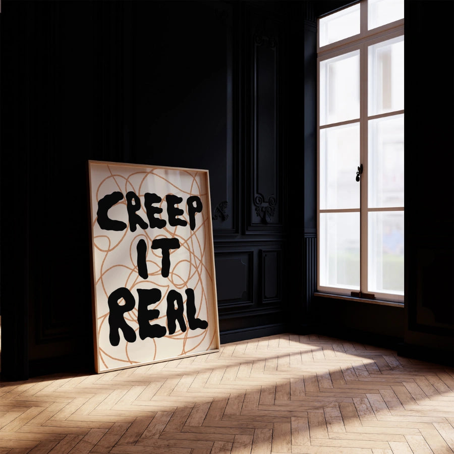 Creep It Real Wall Art – Stampa con citazione divertente di Halloween