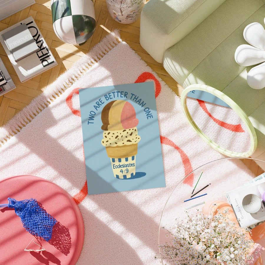 Due sono meglio di uno - Poster con versetto della Bibbia