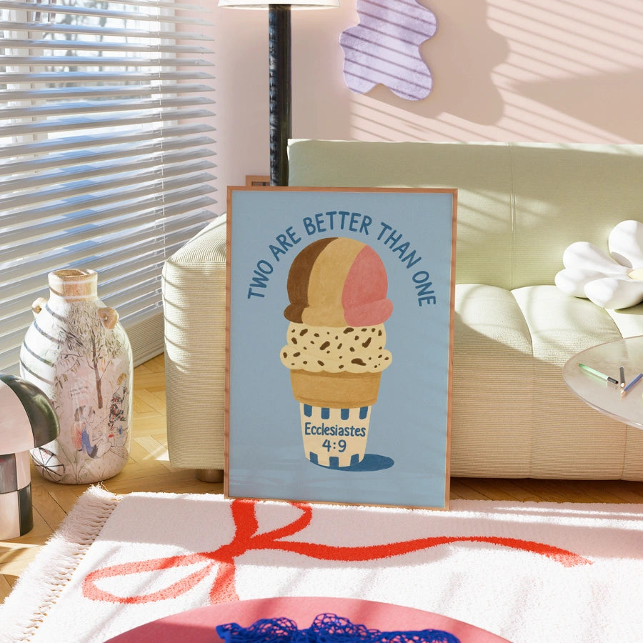 Due sono meglio di uno - Poster con versetto della Bibbia