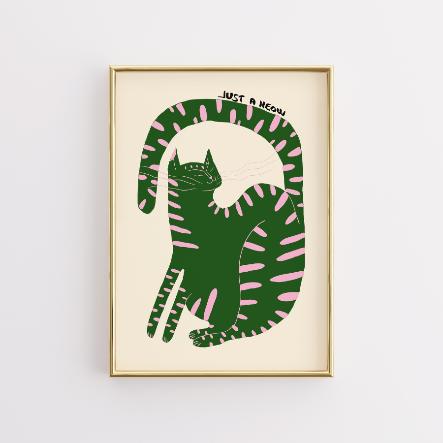 Stampa Just a Meow Cat - Poster di animali stravaganti