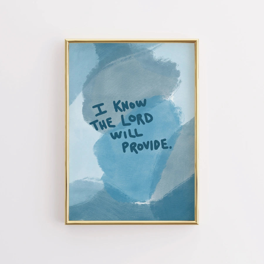 So che il Signore provvederà all'arte murale – Stampa basata sulla fede cristiana