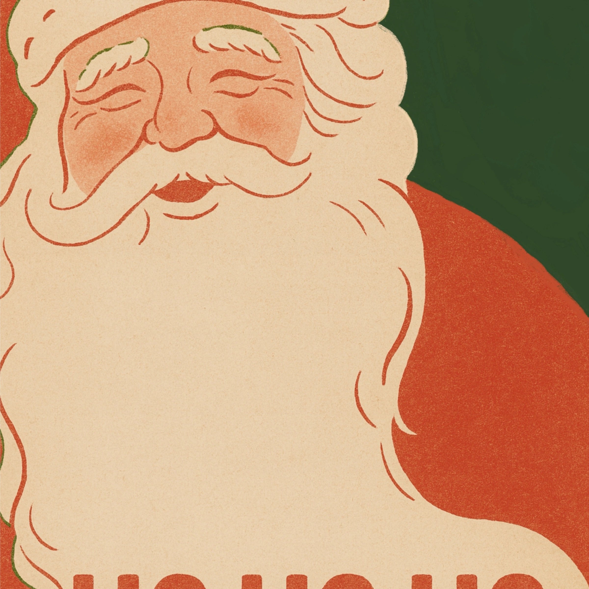 Poster retrò di Babbo Natale