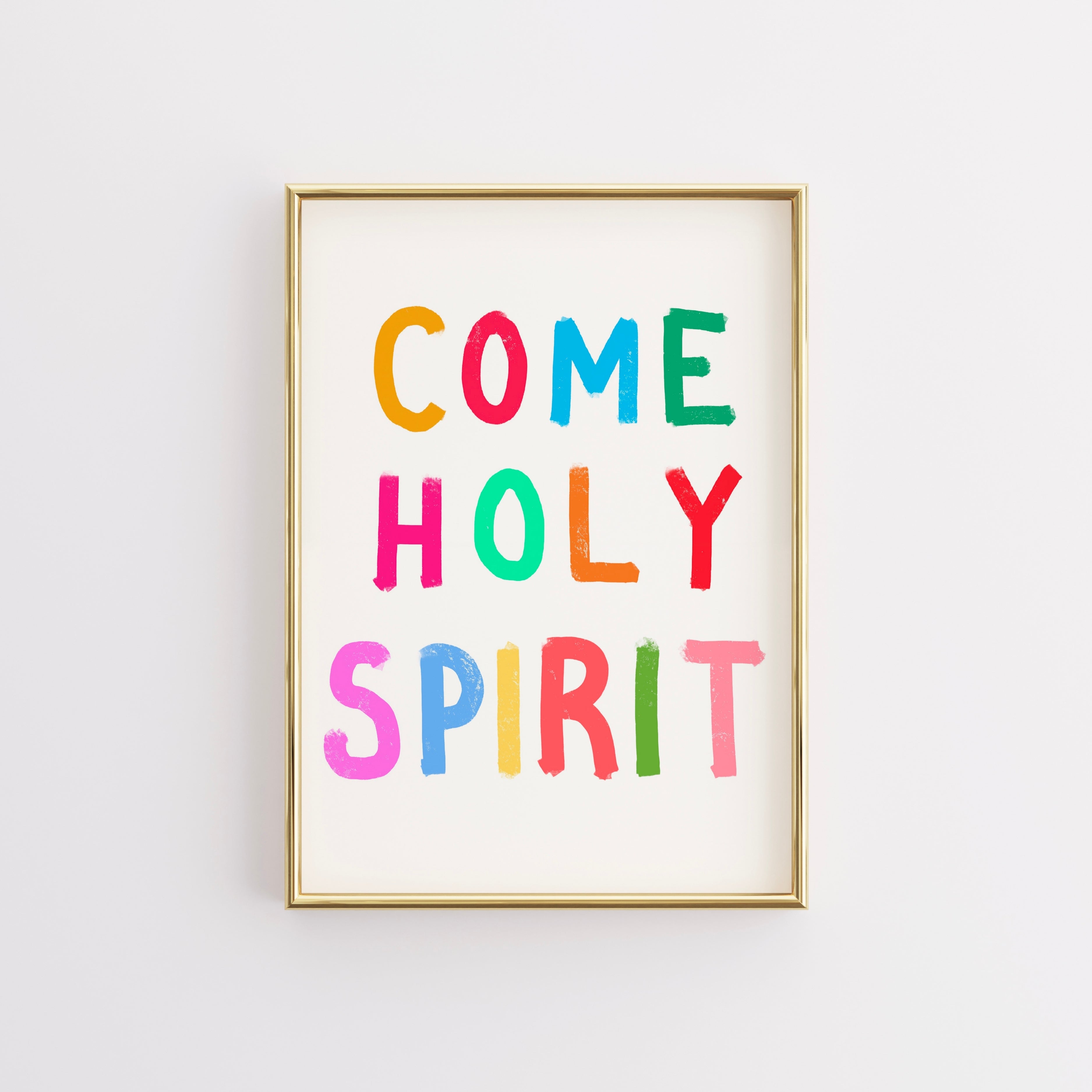 Vieni Spirito Santo - Arte murale - Stampa cristiana colorata