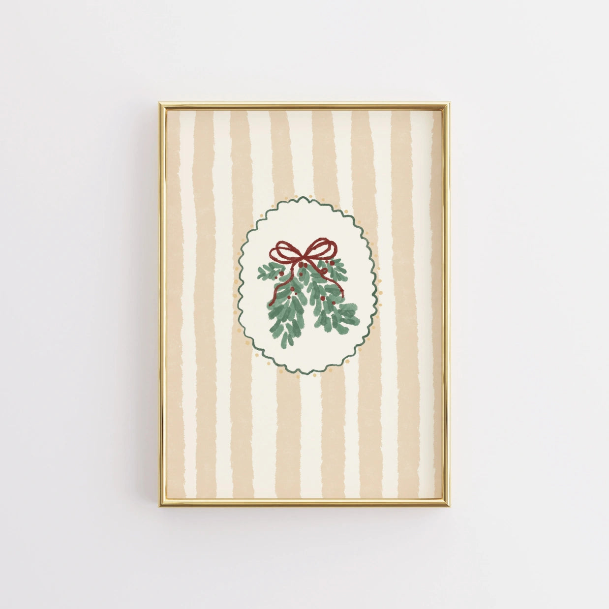 Decorazione murale natalizia verde