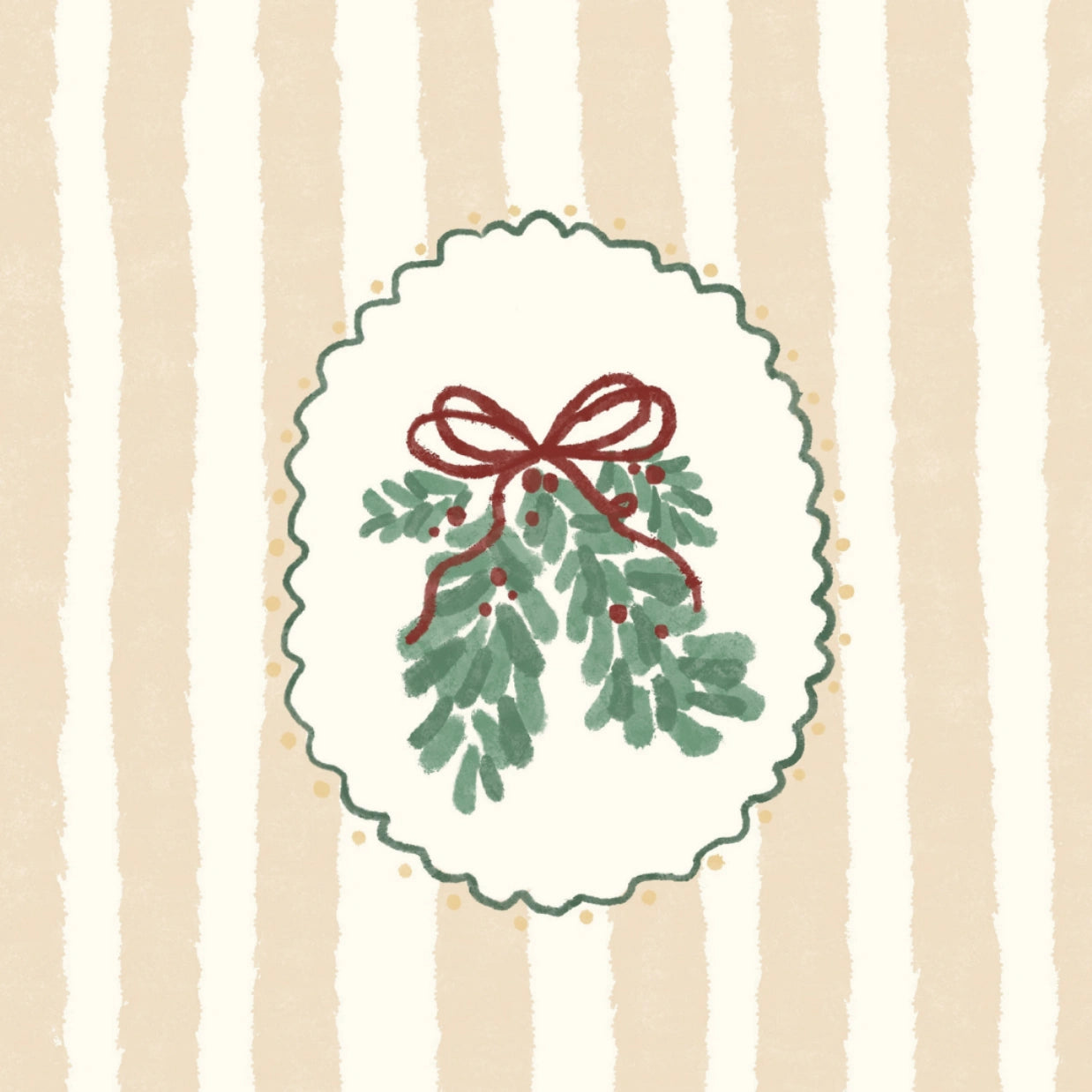 Decorazione murale natalizia verde