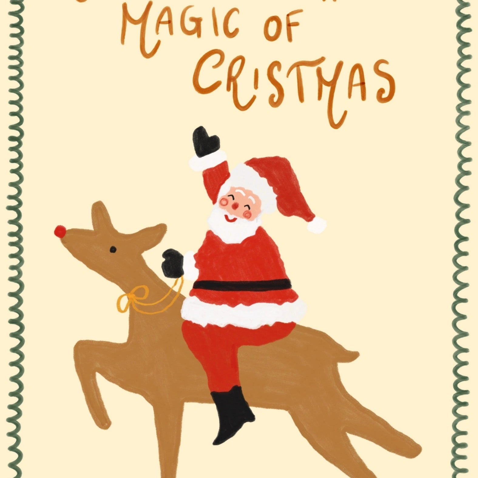 Babbo Natale e renne di Natale