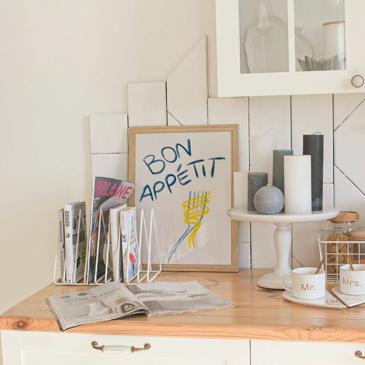 Bon Appétit Kitchen Wall Art – Stampa con citazione sul cibo