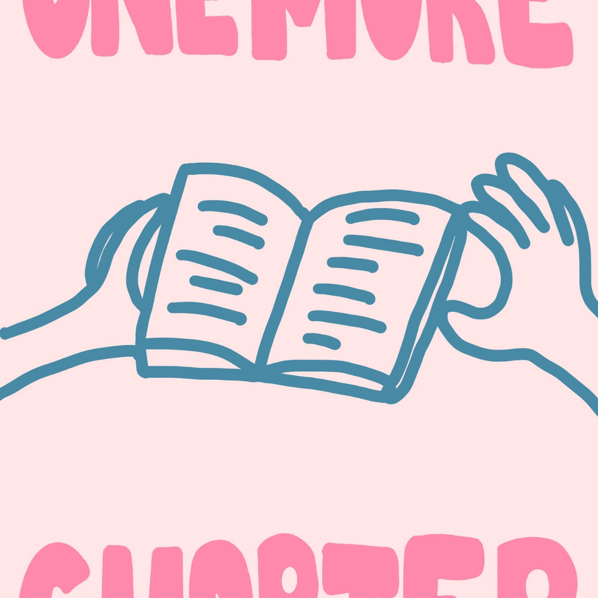 Libri e mani stampate – Citazione di lettura rosa da parete