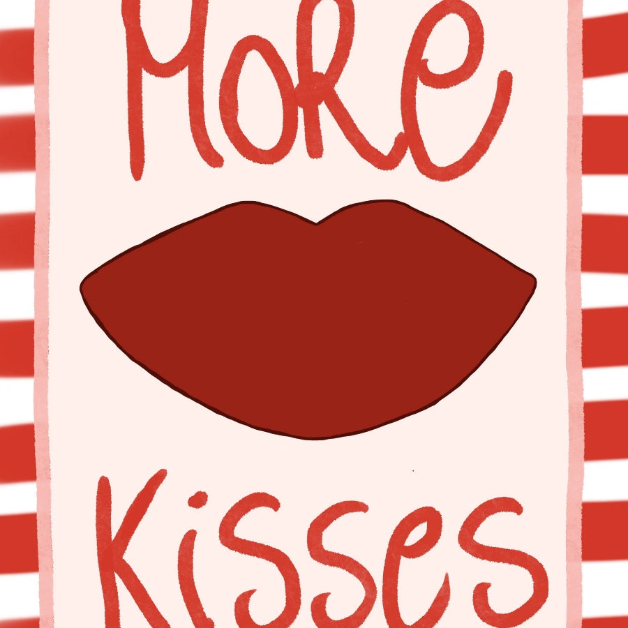 More Kisses Wall Art – Poster Labbra Rosso Audace